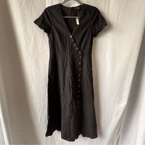 Madewell Linen Button Midi Dress size 0